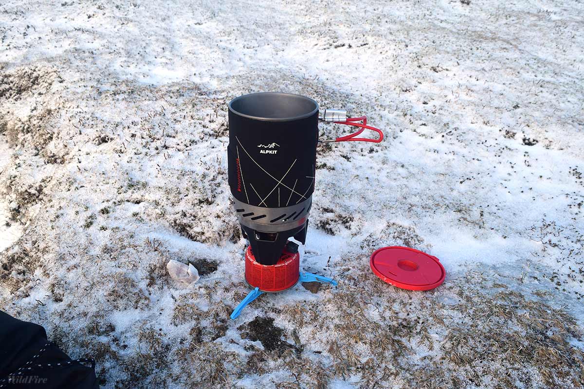 Brewing up on the Coledale Horseshoe in Winter