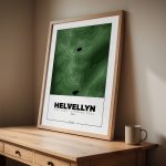 Helvellyn green contour map