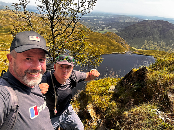 Me and John half way up Jack's Rake