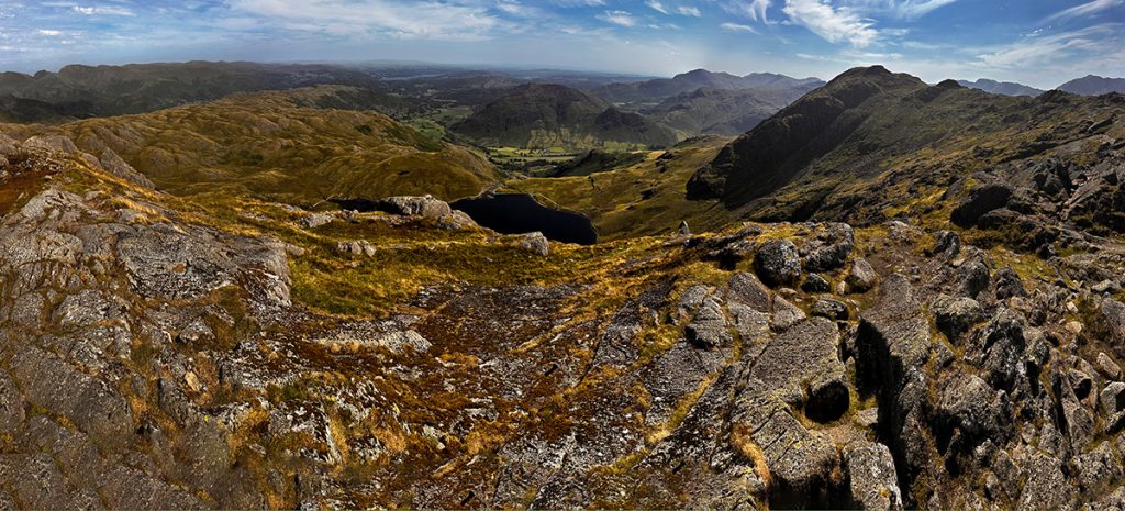 View over Great Langdale from Pavey Ark