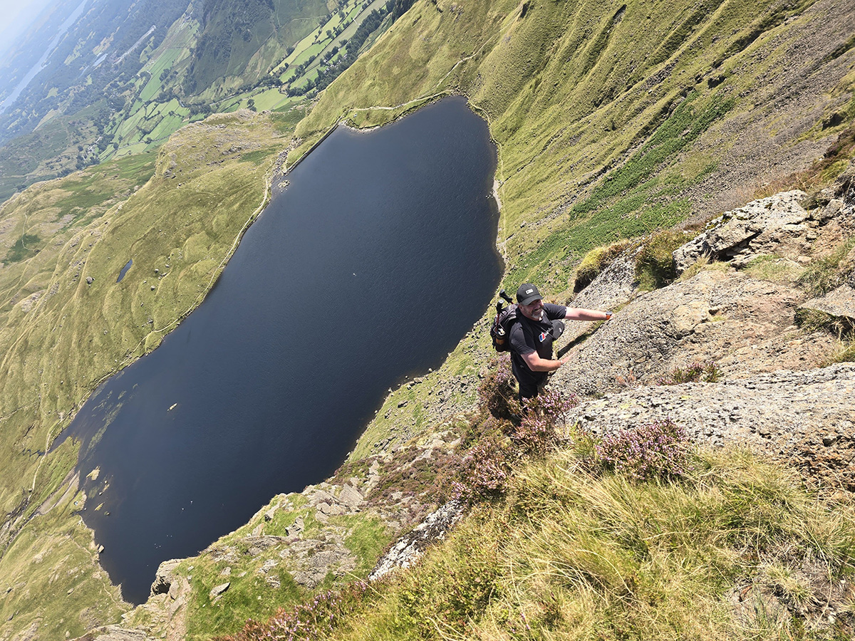 Climbing over that boulder on Jacks Rake